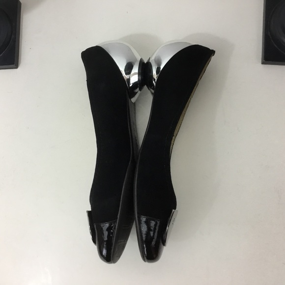 Kisscat Black Suede Low Heels, size: 240/7 - Picture 4 of 8